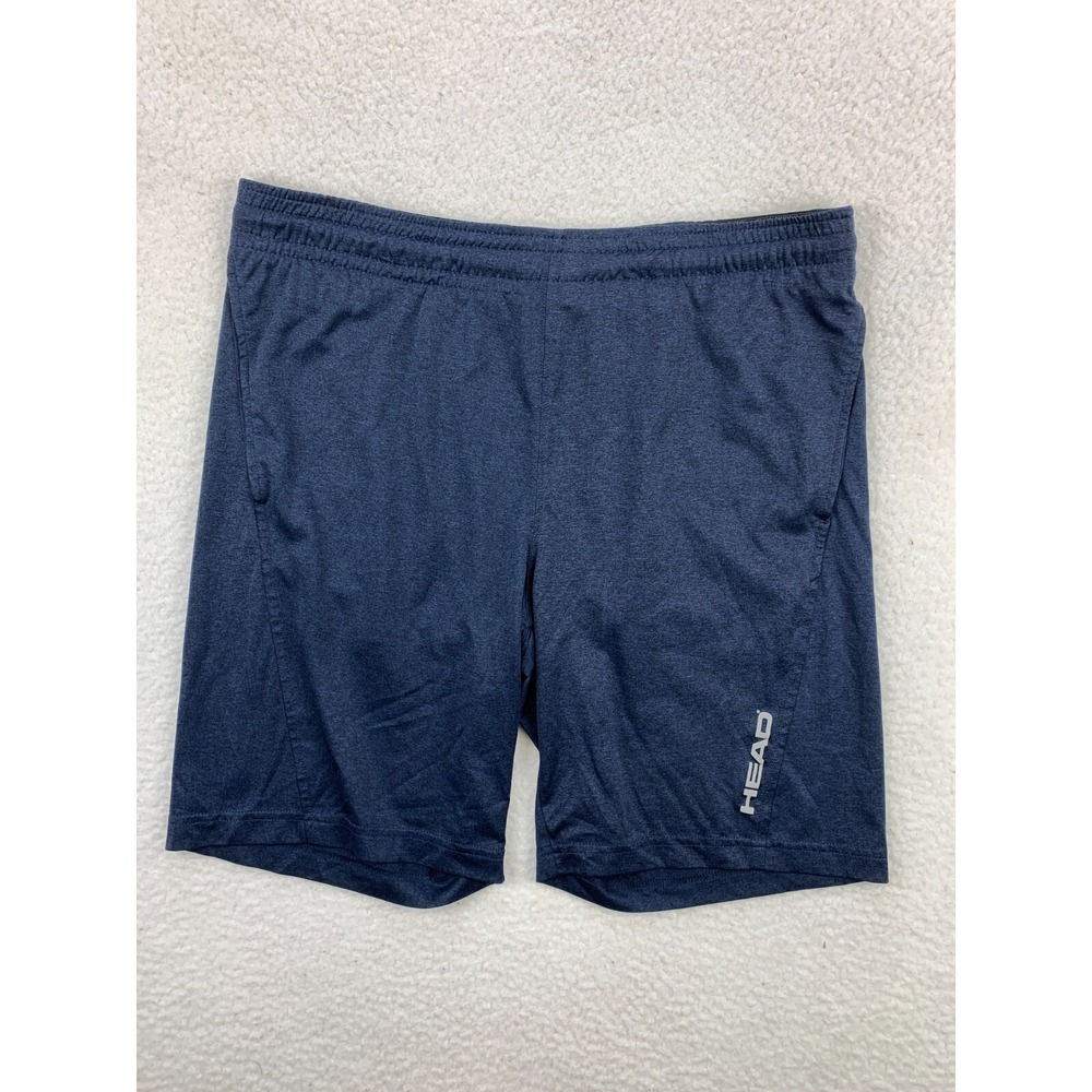 HEAD Men's Small Navy Blue‎ Tennis Shorts Pockets Drawstring Gymwear